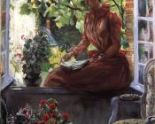 诺伯特 贡纽特 : Portrait of Anna Goeneutte Wearing a Beret